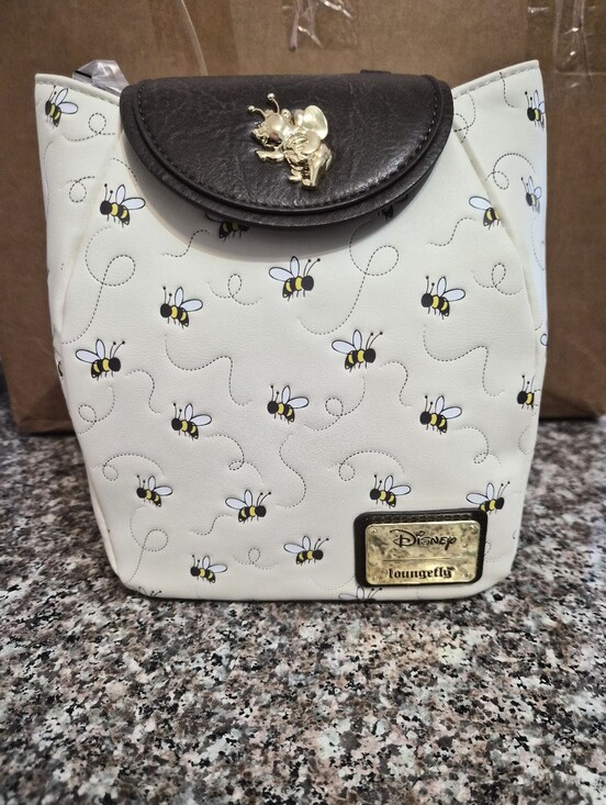 Loungefly Handbags - Disney Loungefly Winnie The Pooh Cream Bee Print Mini Backpack